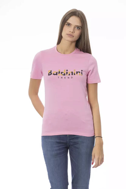 Baldinini Trend Pink Cotton Women T-Shirt Baldinini Trend