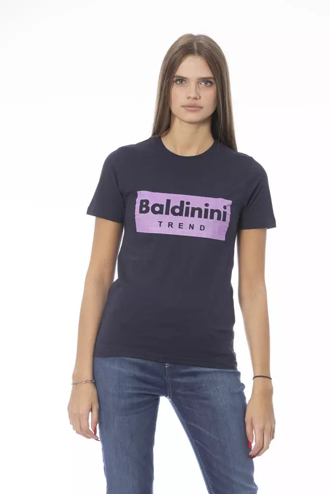 Baldinini Trend Blue Cotton Women T-Shirt Baldinini Trend