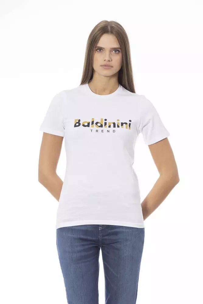 Baldinini Trend White Cotton Women T-Shirt Baldinini Trend