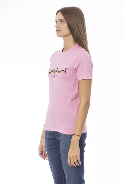 Baldinini Trend Pink Cotton Women T-Shirt Baldinini Trend