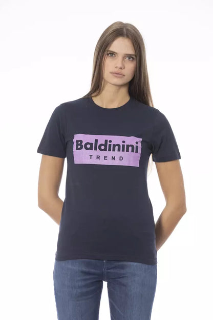 Baldinini Trend Blue Cotton Women T-Shirt Baldinini Trend