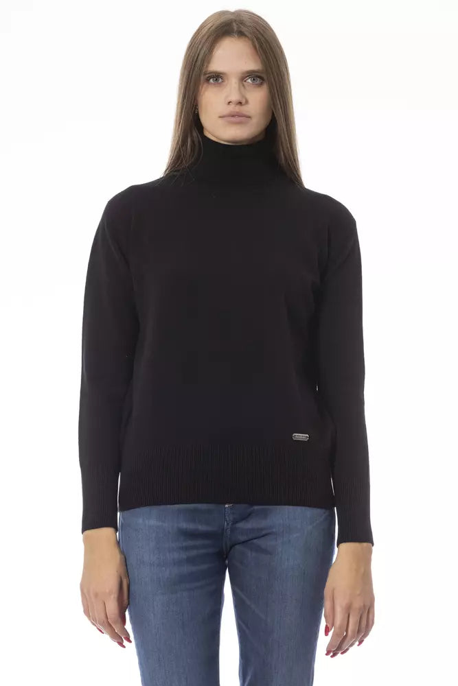 Baldinini Trend Black Wool Women Sweater Baldinini Trend