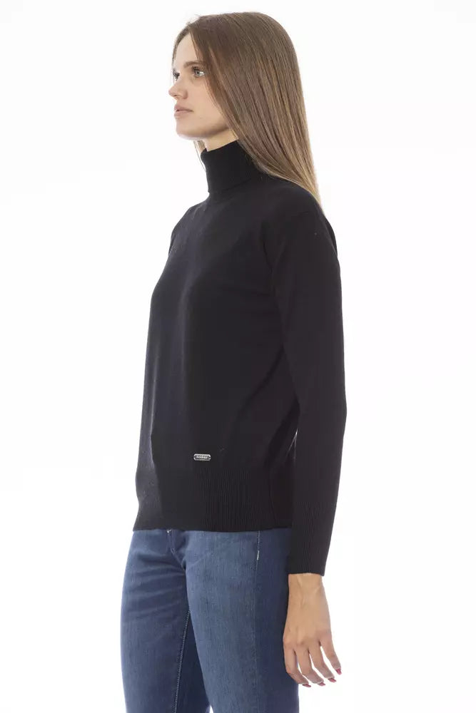 Baldinini Trend Black Wool Women Sweater Baldinini Trend