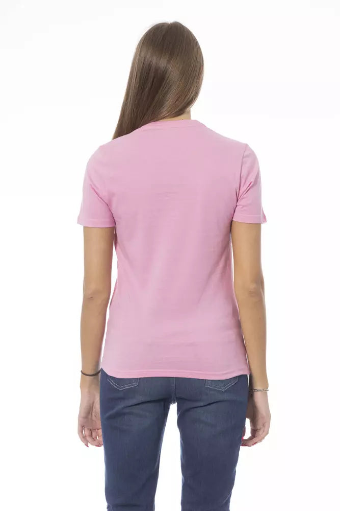 Baldinini Trend Pink Cotton Women T-Shirt Baldinini Trend