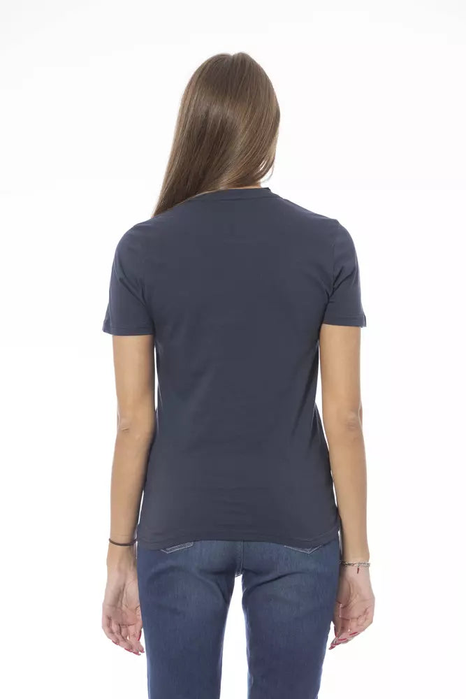 Baldinini Trend Blue Cotton Women T-Shirt Baldinini Trend