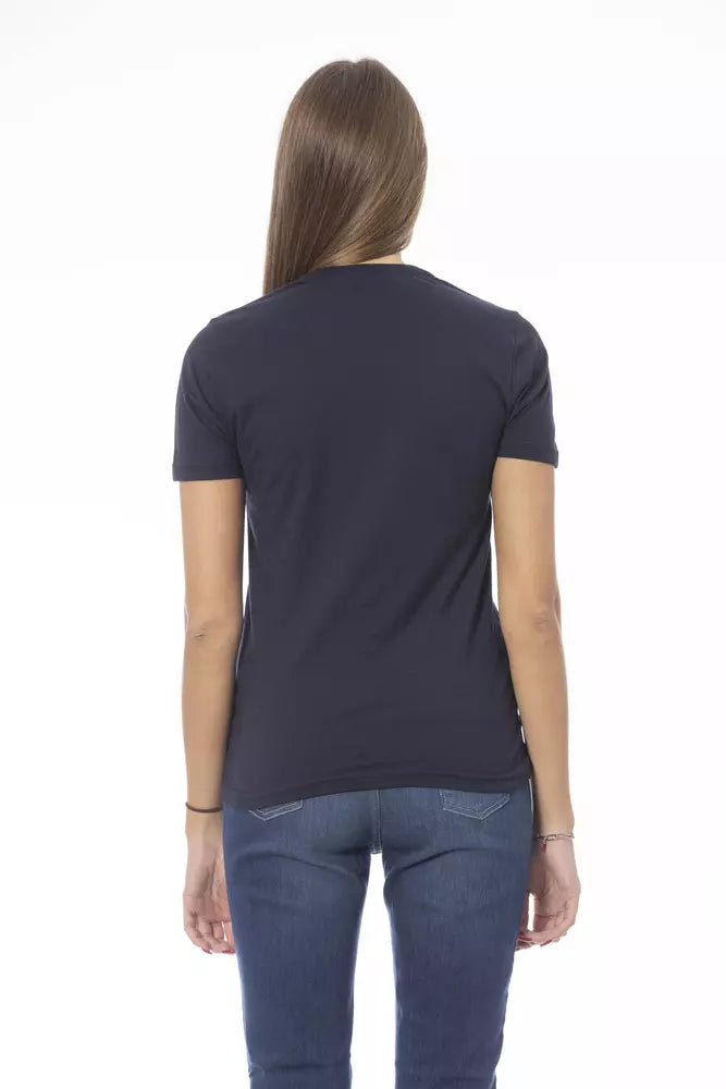 Baldinini Trend Blue Cotton Women T-Shirt Baldinini Trend