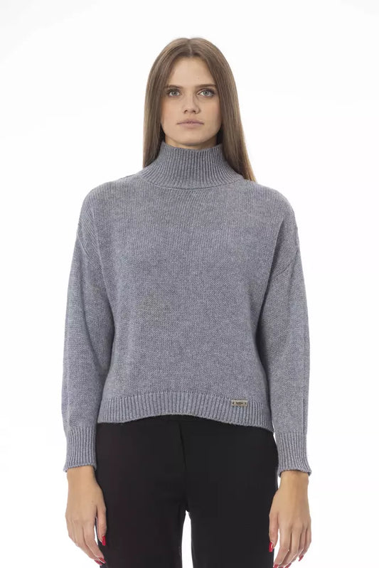 Baldinini Trend Gray Wool Women Sweater Baldinini Trend