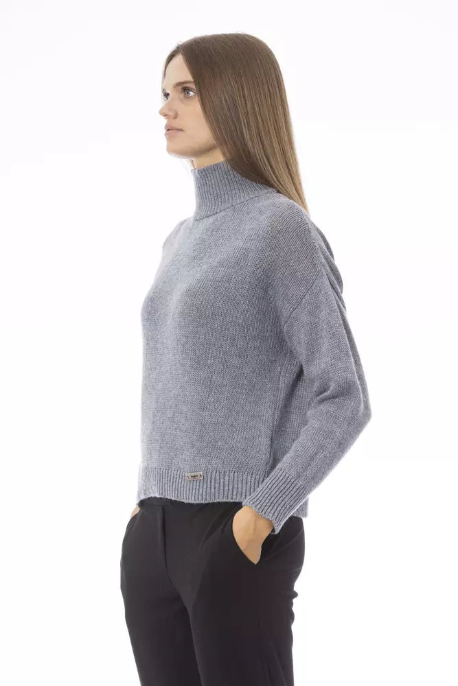 Baldinini Trend Gray Wool Women Sweater Baldinini Trend