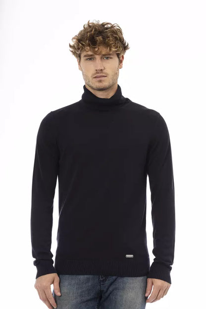 Baldinini Trend Blue Modal Men Sweater Baldinini Trend