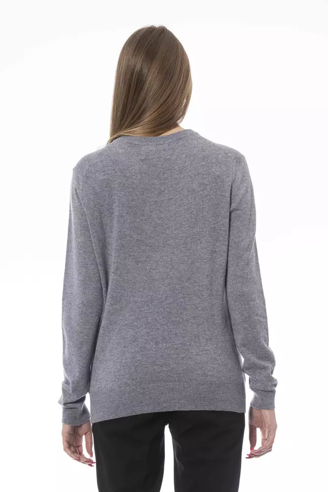 Baldinini Trend Gray Wool Women Sweater Baldinini Trend