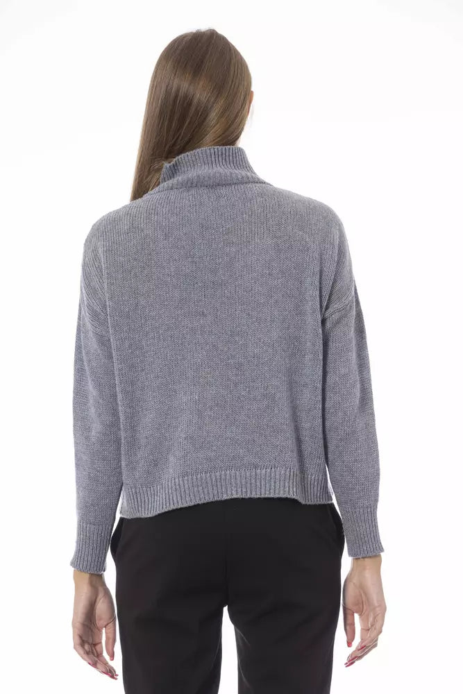 Baldinini Trend Gray Wool Women Sweater Baldinini Trend