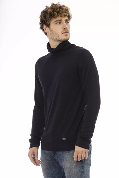 Baldinini Trend Blue Modal Men Sweater Baldinini Trend