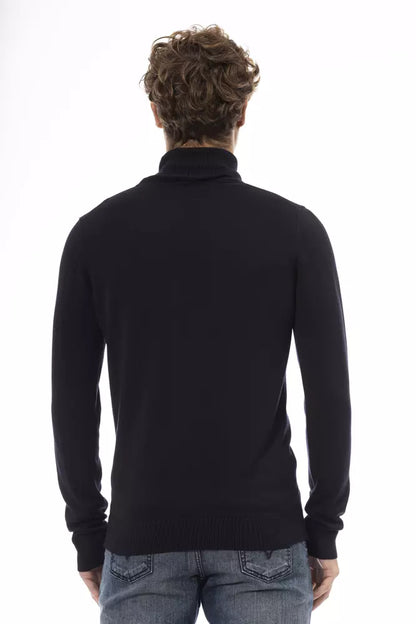 Baldinini Trend Blue Modal Men Sweater Baldinini Trend