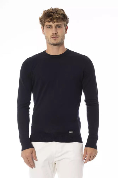 Baldinini Trend Blue Modal Men Sweater Baldinini Trend