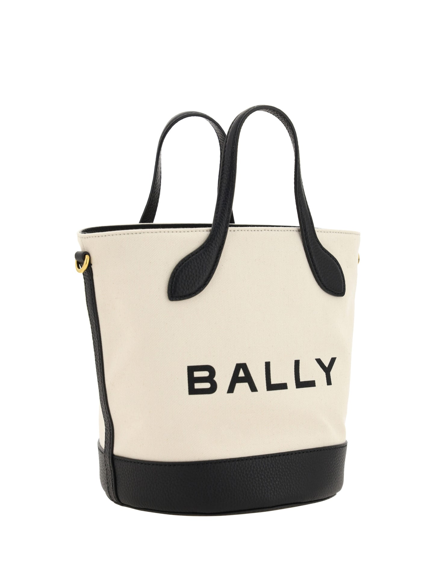 Bally Elegant Monogram Bucket Bag in Black & White Bally