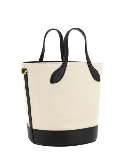 Bally Elegant Monogram Bucket Bag in Black & White Bally