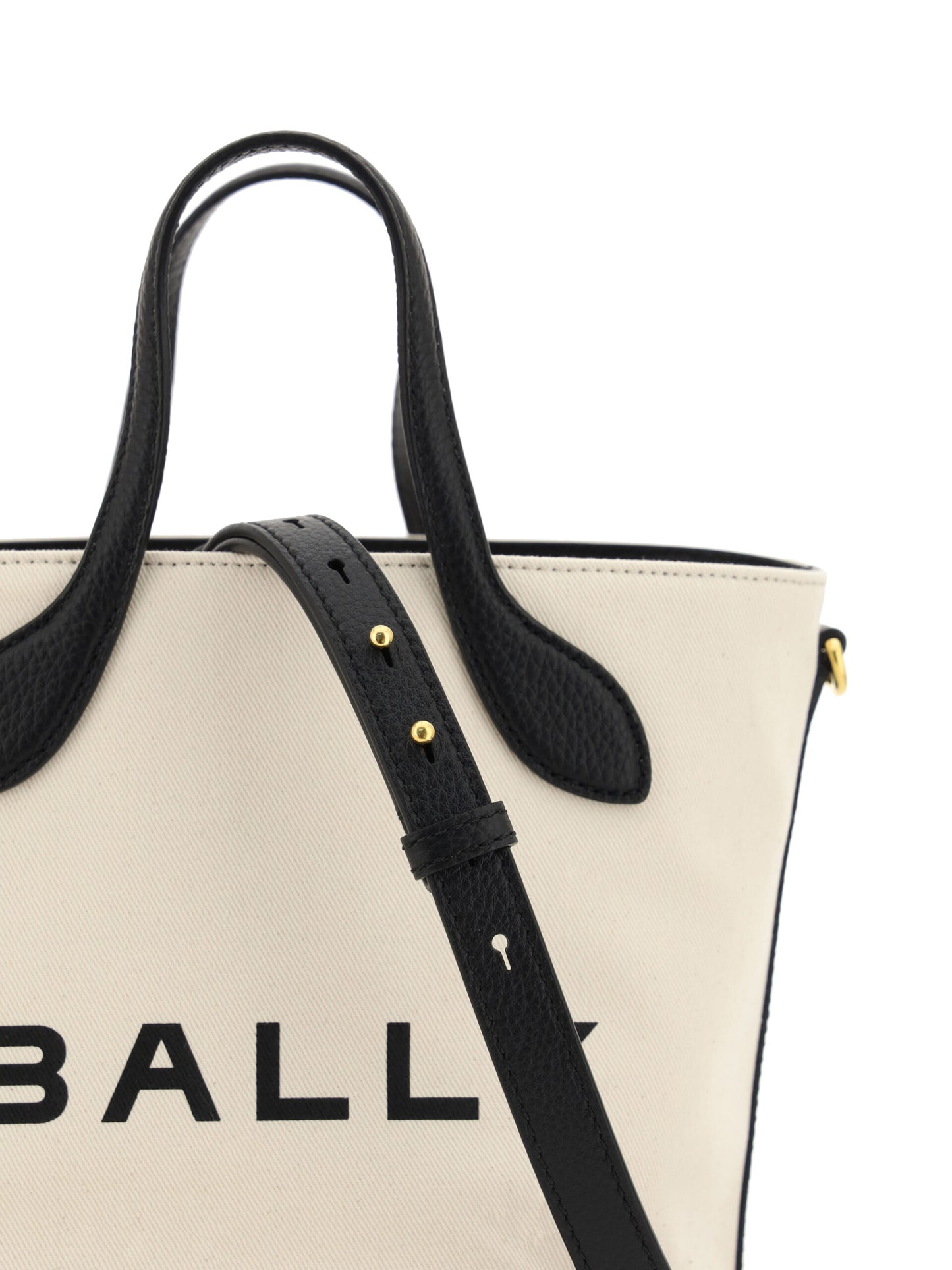 Bally Elegant Monogram Bucket Bag in Black & White Bally