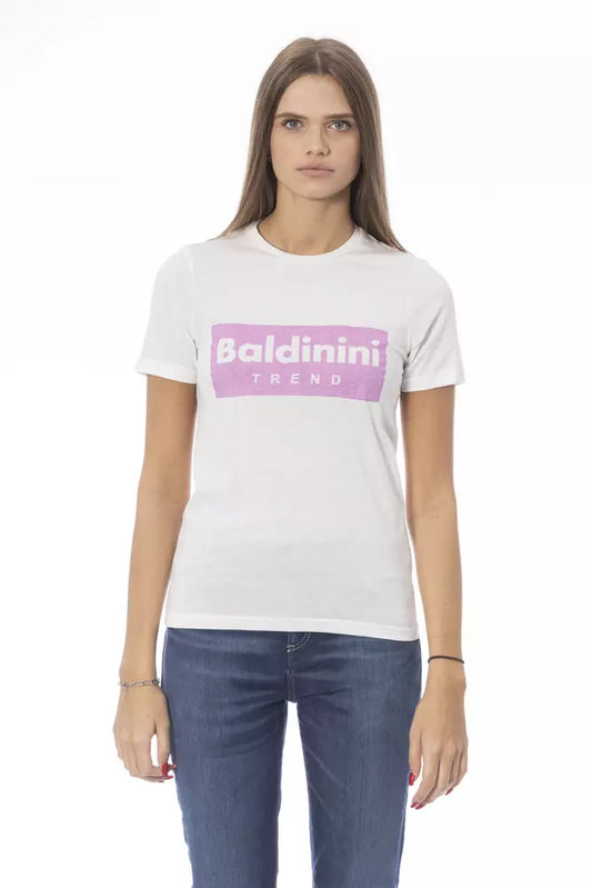 Baldinini Trend White Cotton Women T-Shirt Baldinini Trend