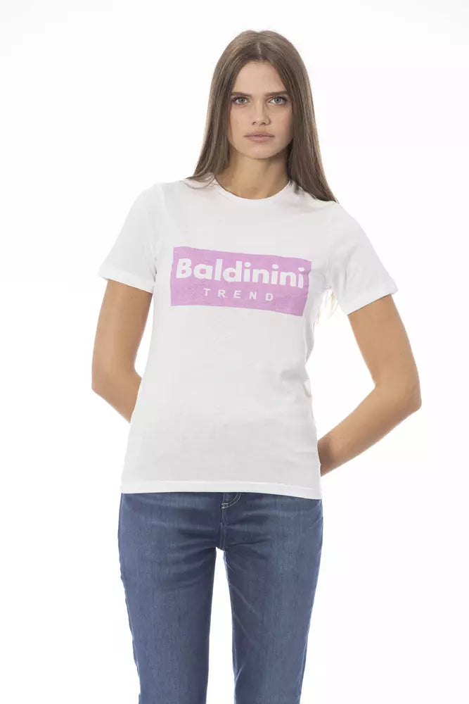 Baldinini Trend White Cotton Women T-Shirt Baldinini Trend