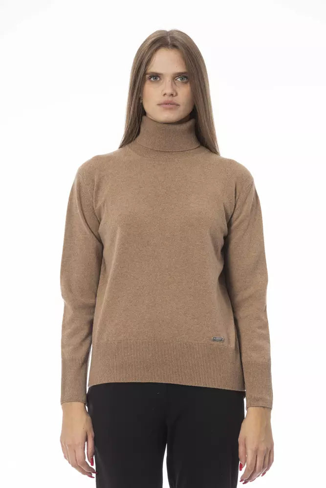 Baldinini Trend Beige Wool Women Sweater Baldinini Trend