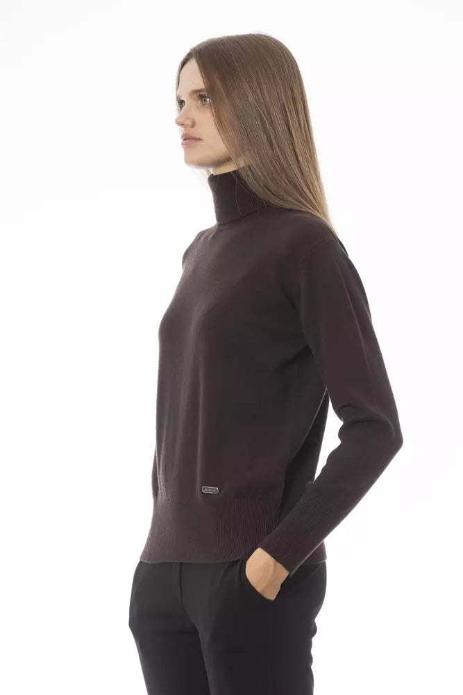 Baldinini Trend Brown Wool Women Sweater Baldinini Trend