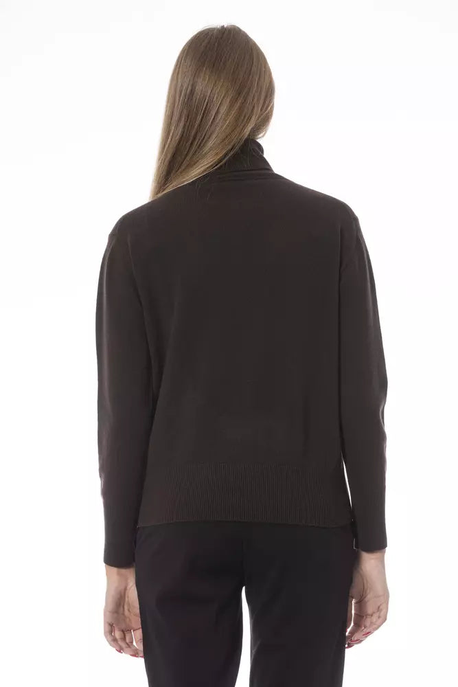 Baldinini Trend Brown Wool Women Sweater Baldinini Trend