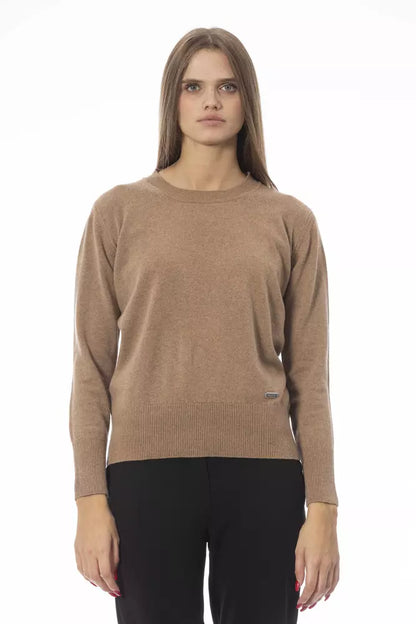 Baldinini Trend Beige Wool Women Sweater Baldinini Trend