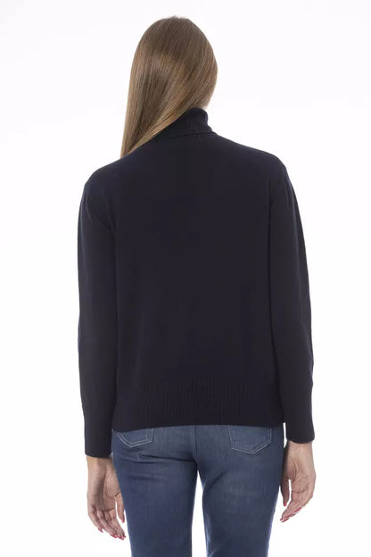 Baldinini Trend Blue Wool Women Sweater Baldinini Trend