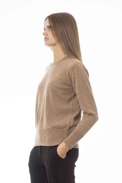 Baldinini Trend Beige Wool Women Sweater Baldinini Trend