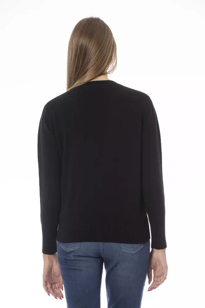 Baldinini Trend Black Wool Women Sweater Baldinini Trend