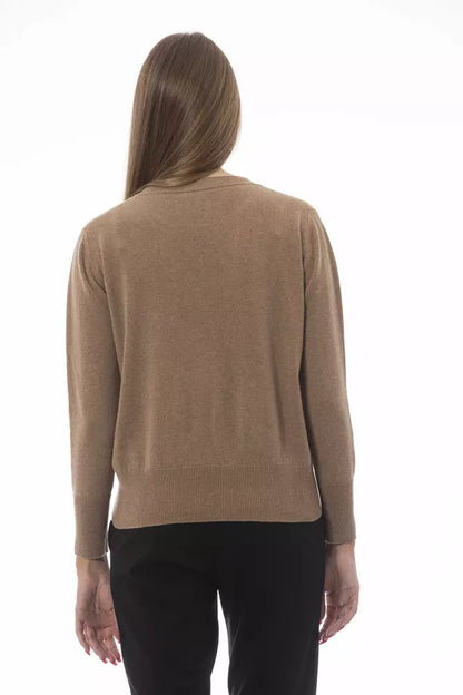 Baldinini Trend Beige Wool Women Sweater Baldinini Trend