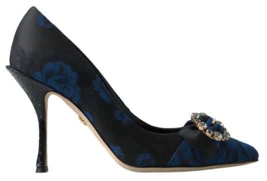 Dolce & Gabbana Elegant Blue Crystal Embellished Pumps Dolce & Gabbana