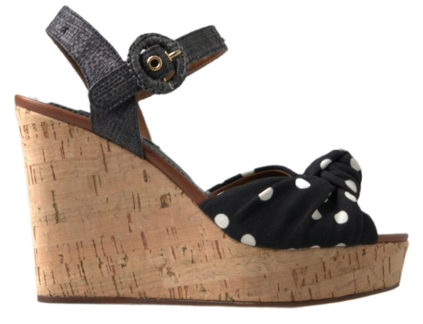 Dolce & Gabbana Chic Polka-Dotted Ankle Strap Wedges Dolce & Gabbana