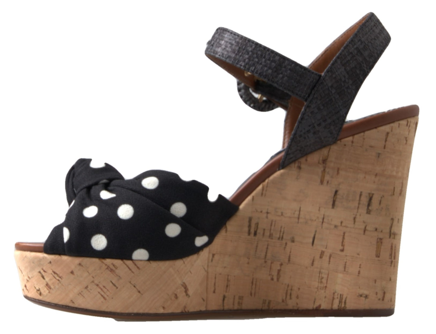 Dolce & Gabbana Chic Polka-Dotted Ankle Strap Wedges Dolce & Gabbana