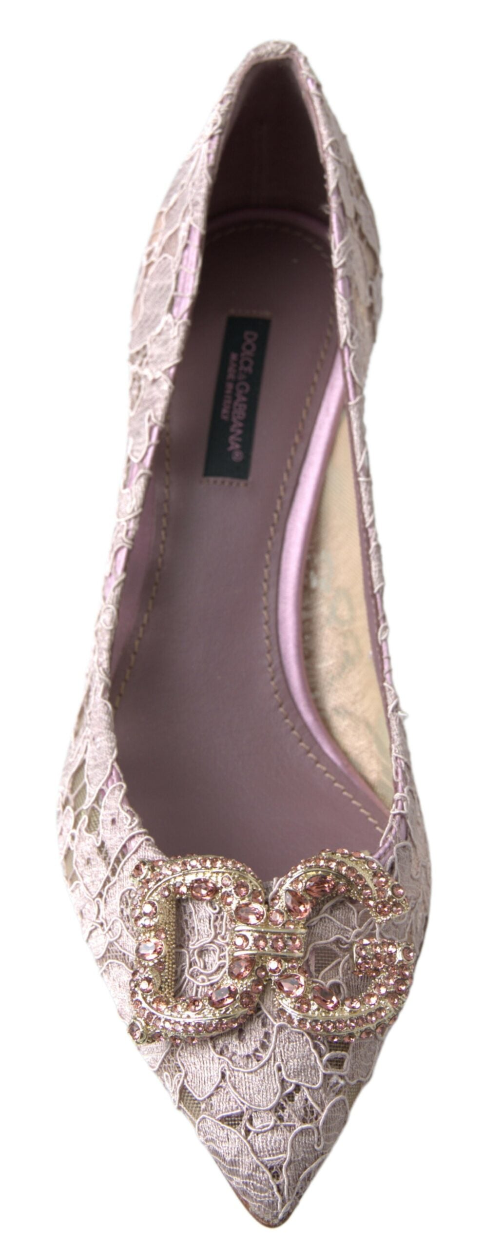 Dolce & Gabbana Elegant Pink Crystal Embellished Heels Dolce & Gabbana