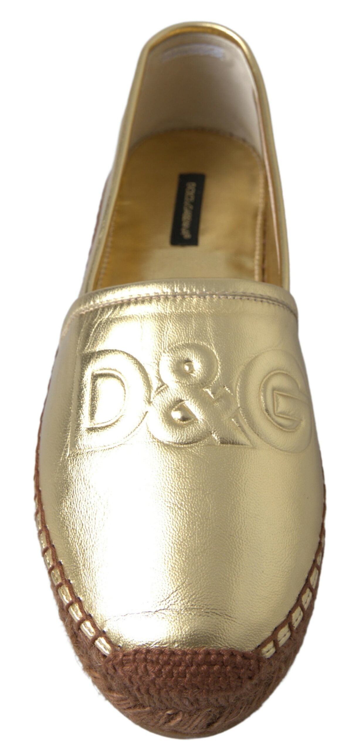 Dolce & Gabbana Golden Elegance Leather Espadrilles Dolce & Gabbana