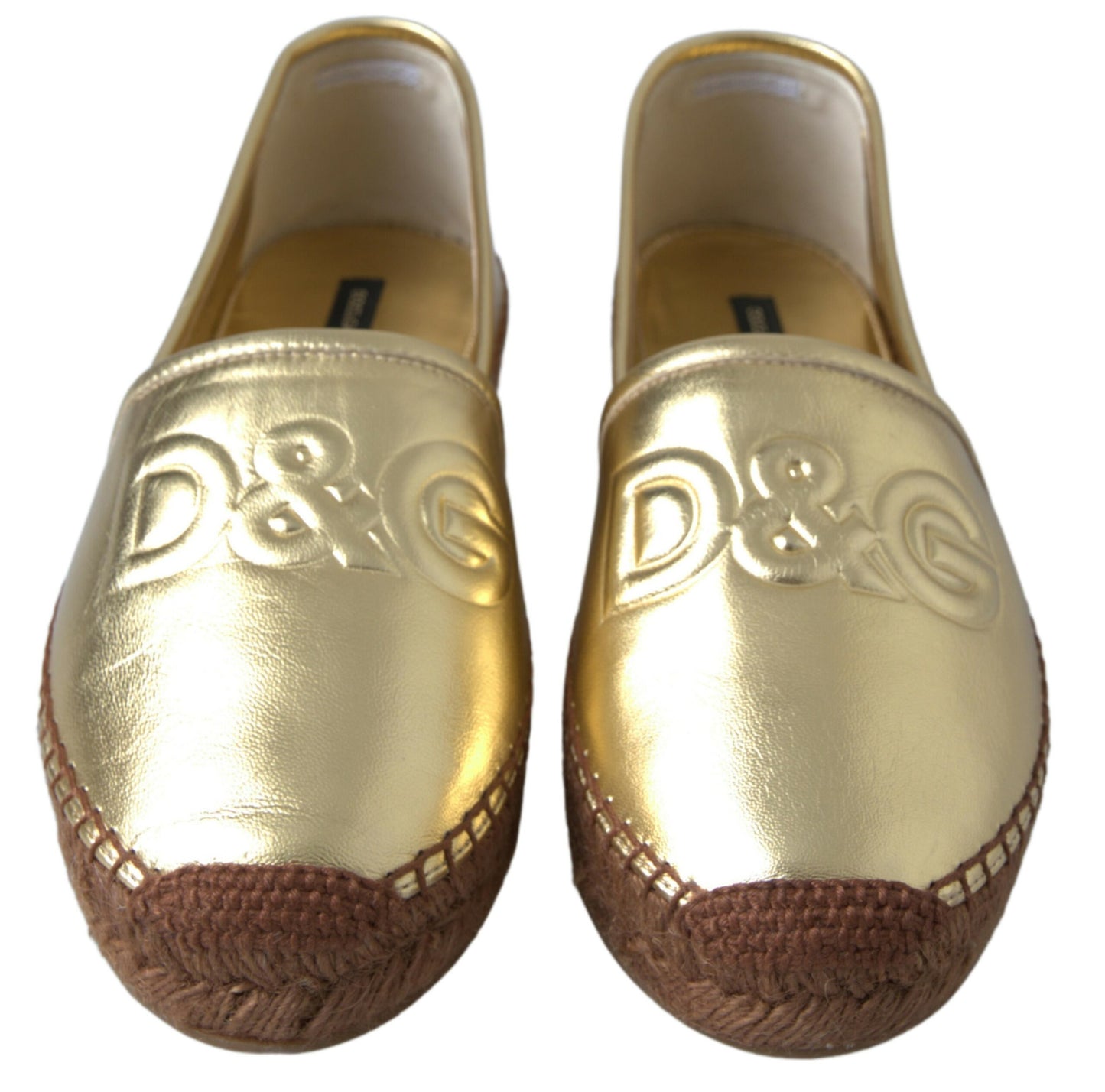 Dolce & Gabbana Golden Elegance Leather Espadrilles Dolce & Gabbana