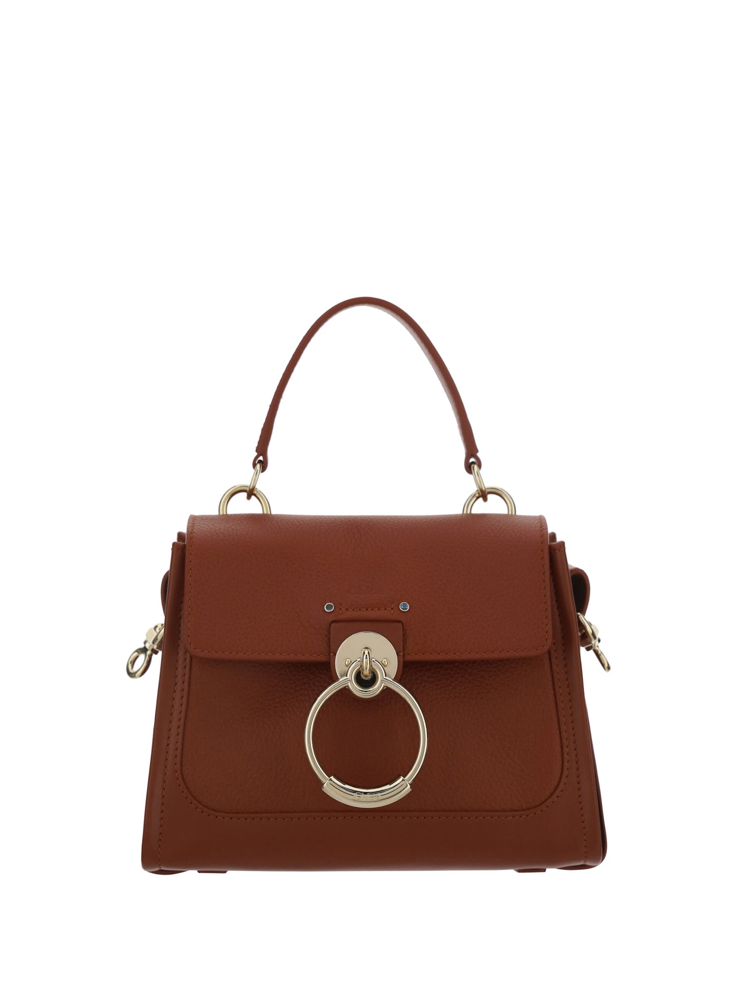 Chloé Elegant Sepia Brown Calfskin Shoulder Handbag Chloé