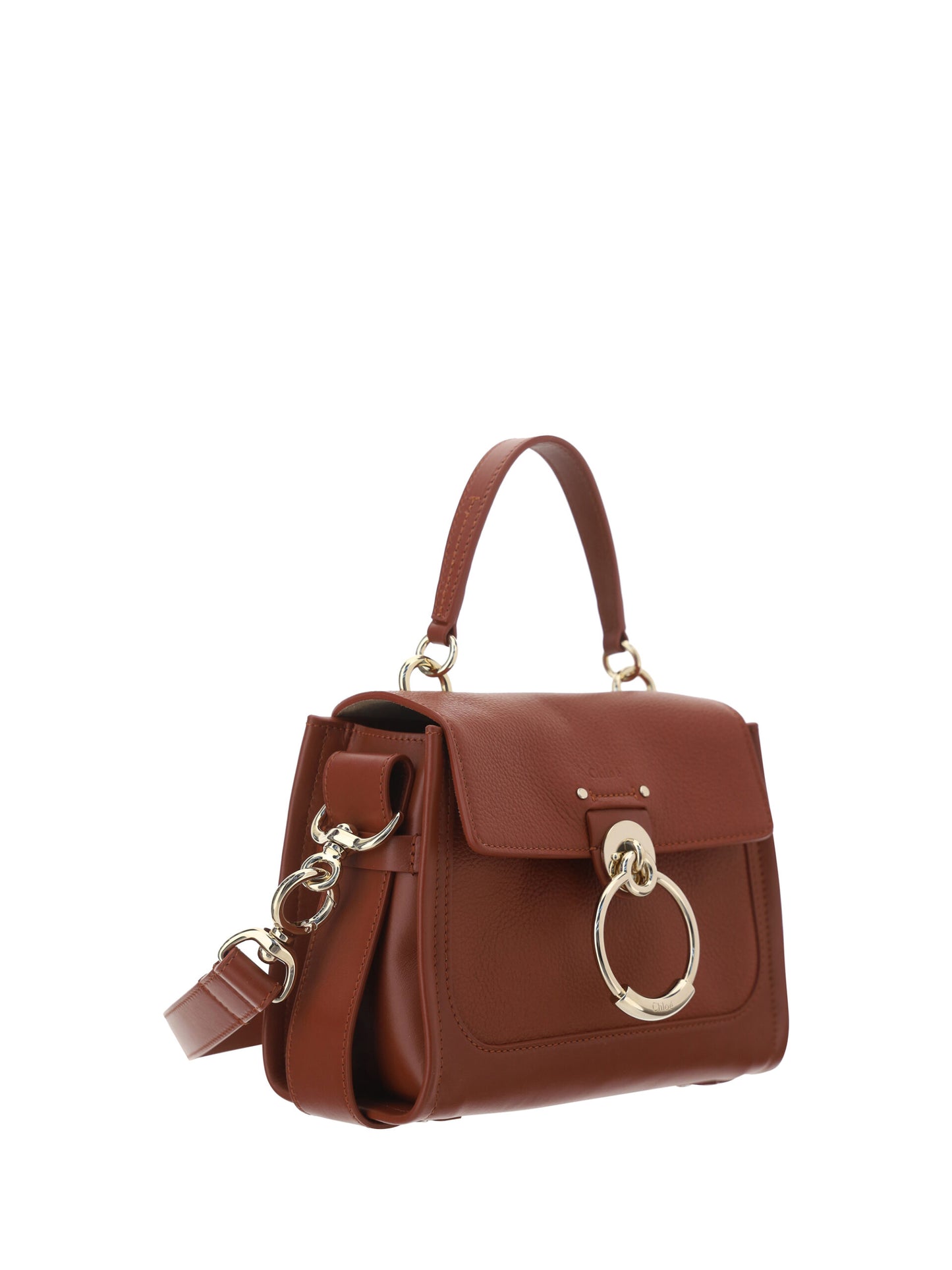 Chloé Elegant Sepia Brown Calfskin Shoulder Handbag Chloé