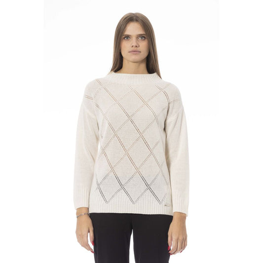 Baldinini Trend Beige Wool Women Sweater Baldinini Trend