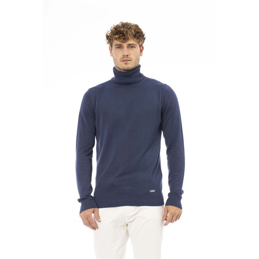 Baldinini Trend Blue Modal Men Sweater Baldinini Trend