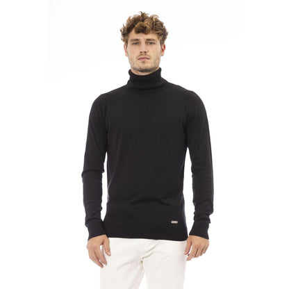 Baldinini Trend Black Modal Men Sweater Baldinini Trend