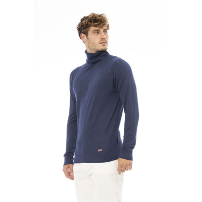 Baldinini Trend Blue Modal Men Sweater Baldinini Trend