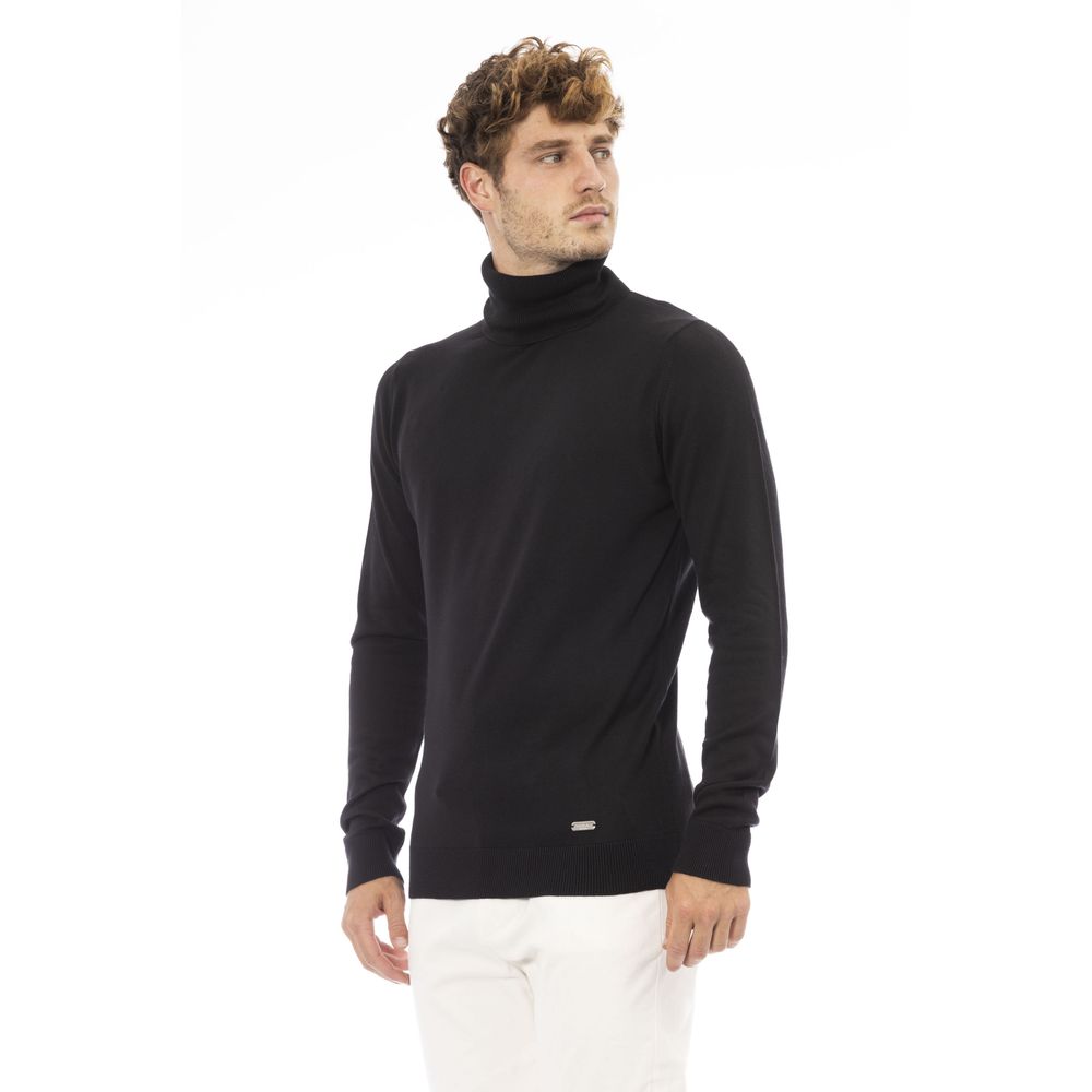 Baldinini Trend Black Modal Men Sweater Baldinini Trend