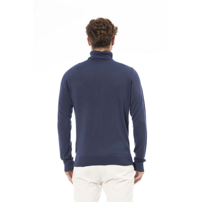 Baldinini Trend Blue Modal Men Sweater Baldinini Trend