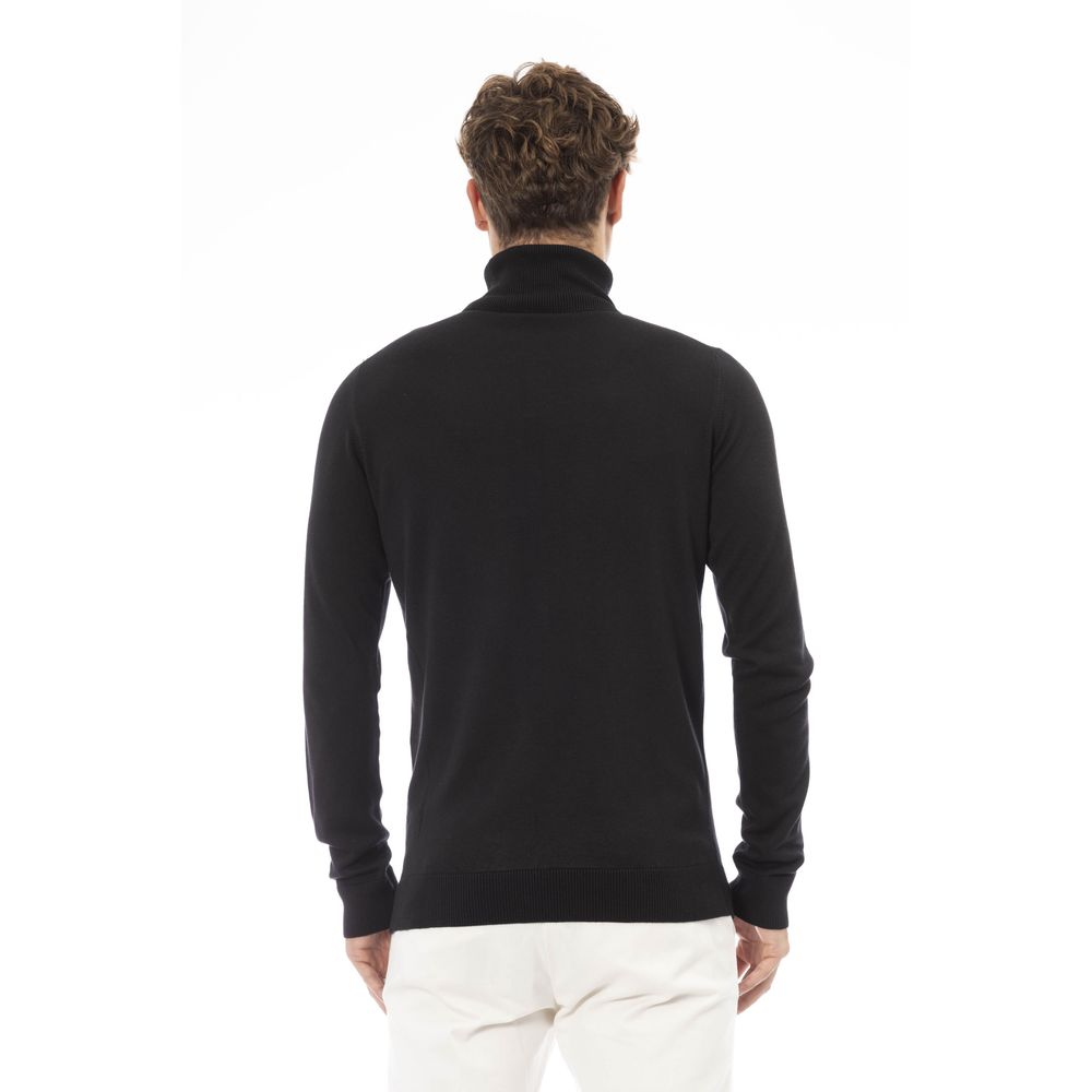 Baldinini Trend Black Modal Men Sweater Baldinini Trend