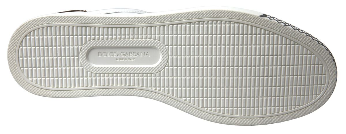 Dolce & Gabbana Sleek White Leather Casual Sneakers Dolce & Gabbana