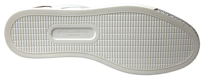 Dolce & Gabbana Sleek White Leather Casual Sneakers Dolce & Gabbana