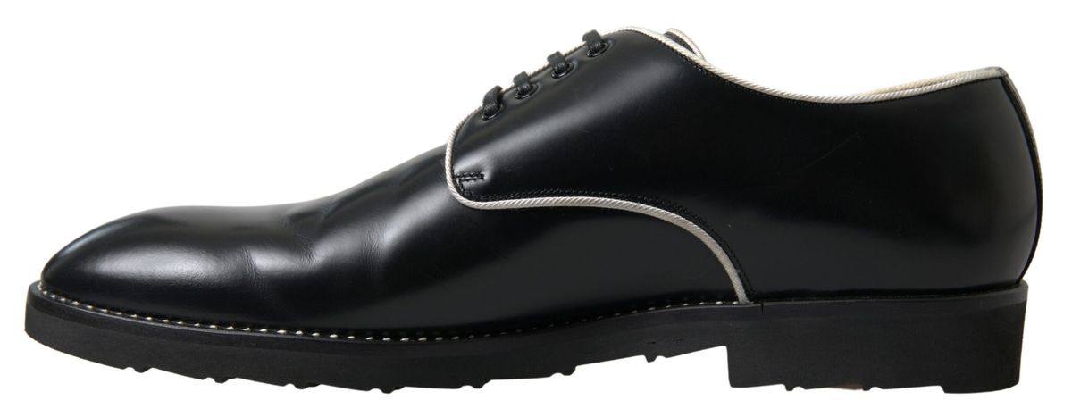 Dolce & Gabbana Elegant Black and White Formal Men's Shoes Dolce & Gabbana