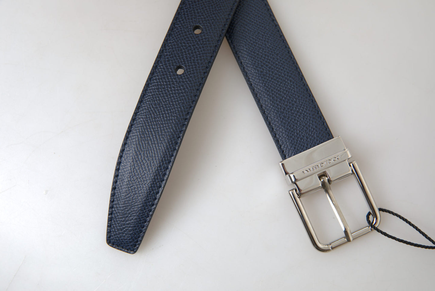 Dolce & Gabbana Aquamarine Blue Leather Belt Dolce & Gabbana